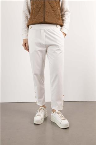 Paça Bel Gold Düğme Detay Pantolon