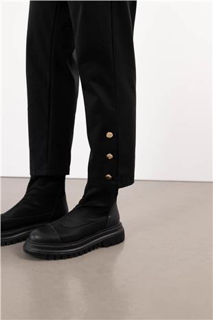 Paça Bel Gold Düğme Detay Pantolon