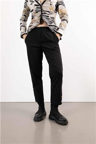 Paça Bel Gold Düğme Detay Pantolon