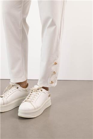 Paça Bel Gold Düğme Detay Pantolon