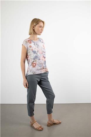 Paça Düğme Detaylı Kemerli Pantolon