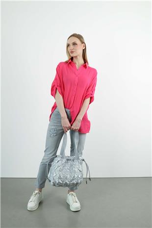 Paça Yazı Detay Taş Baskı Pantolon