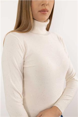 Pul Payet Desen Balıkçı Yaka Triko