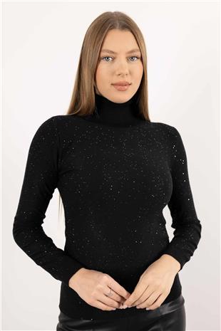 Pul Payet Desen Balıkçı Yaka Triko