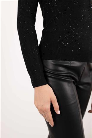 Pul Payet Desen Balıkçı Yaka Triko