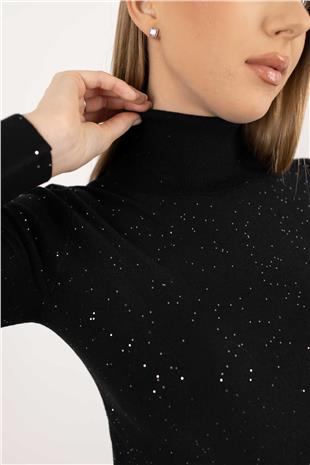 Pul Payet Desen Balıkçı Yaka Triko