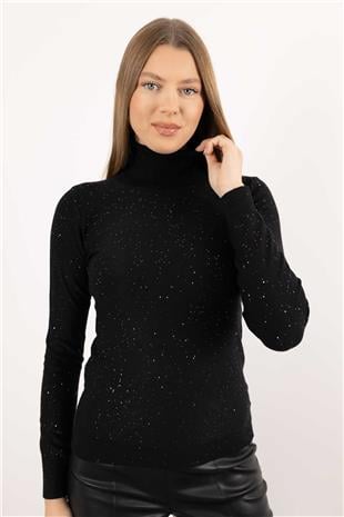 Pul Payet Desen Balıkçı Yaka Triko