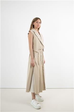 Saçaklı Fileli Etek