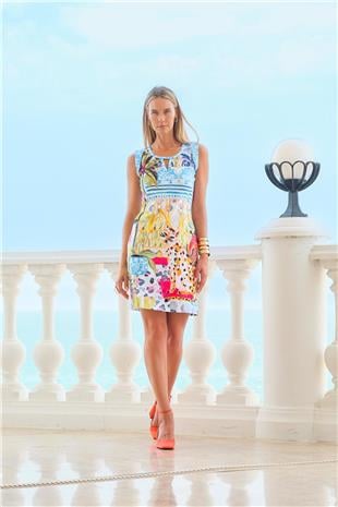 Sıfır Kollu Cep Detay Kadın Elbise