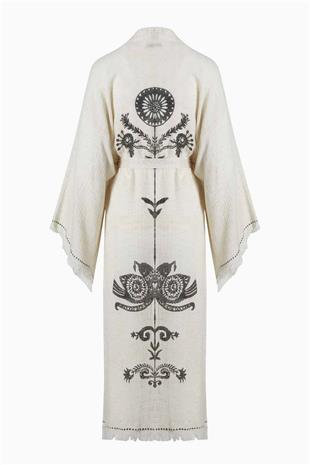 Sırt Desen Detay Kimono