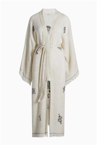 Sırt Desen Detay Kimono