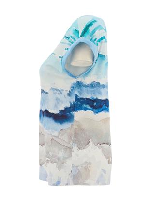 Taş Detay Desenli Kadın Bluz