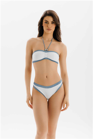 Taş Detaylı Straplez Kadın Bikini