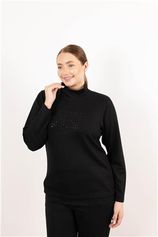 Valente Yazı Detaylı Taş Baskılı Bluz