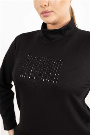 Valente Yazı Detaylı Taş Baskılı Bluz