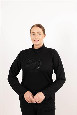 Valente Yazı Detaylı Taş Baskılı Bluz