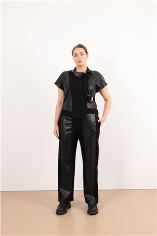 Yan Kemer Detay Asimetrik Yelek