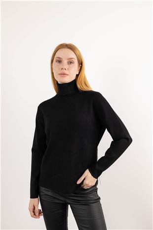 Yuvarlak Desen Uzun Püskül Detay Kazak