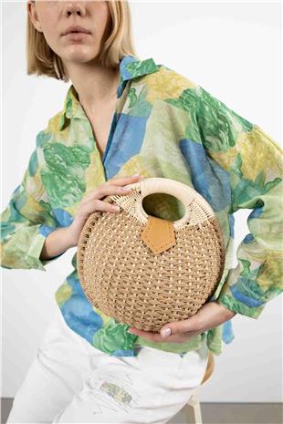 Yuvarlak Hasarı El Çantası