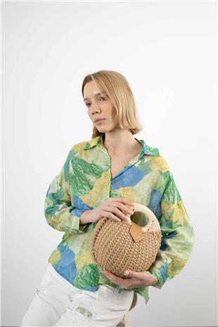 Yuvarlak Hasarı El Çantası