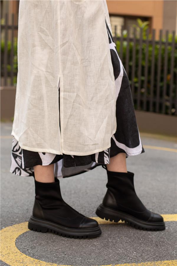 Bel Bağlama Detay Dökümlü Kimono