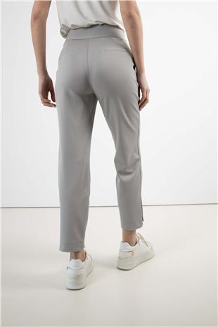 Bel Lastik Ve Yazı Detaylı Paça Çıtçıtlı Pantolon