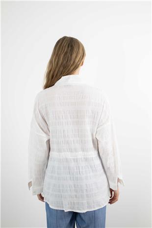 Beli Bağlama Detaylı Cepli Fermuarlı Tunik