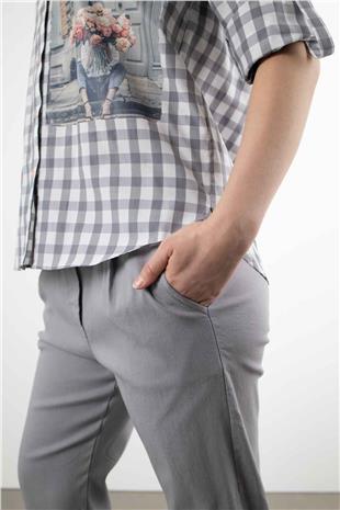 Beli Büzgülü Pantolon