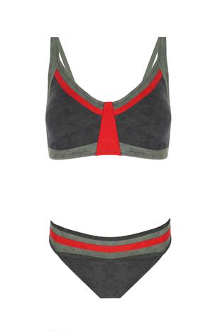 V Yaka Ayarlanabilir Askılı Bikini