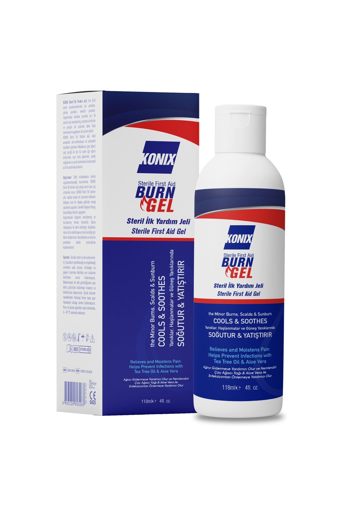 KONIX STERİL İLK YARDIM YANIK JELİ 118 ML