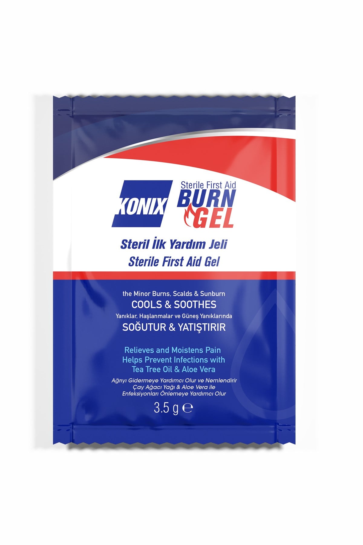 KONIX STERİL İLK YARDIM YANIK JELİ 3.5 GR (5'Lİ PAKET)