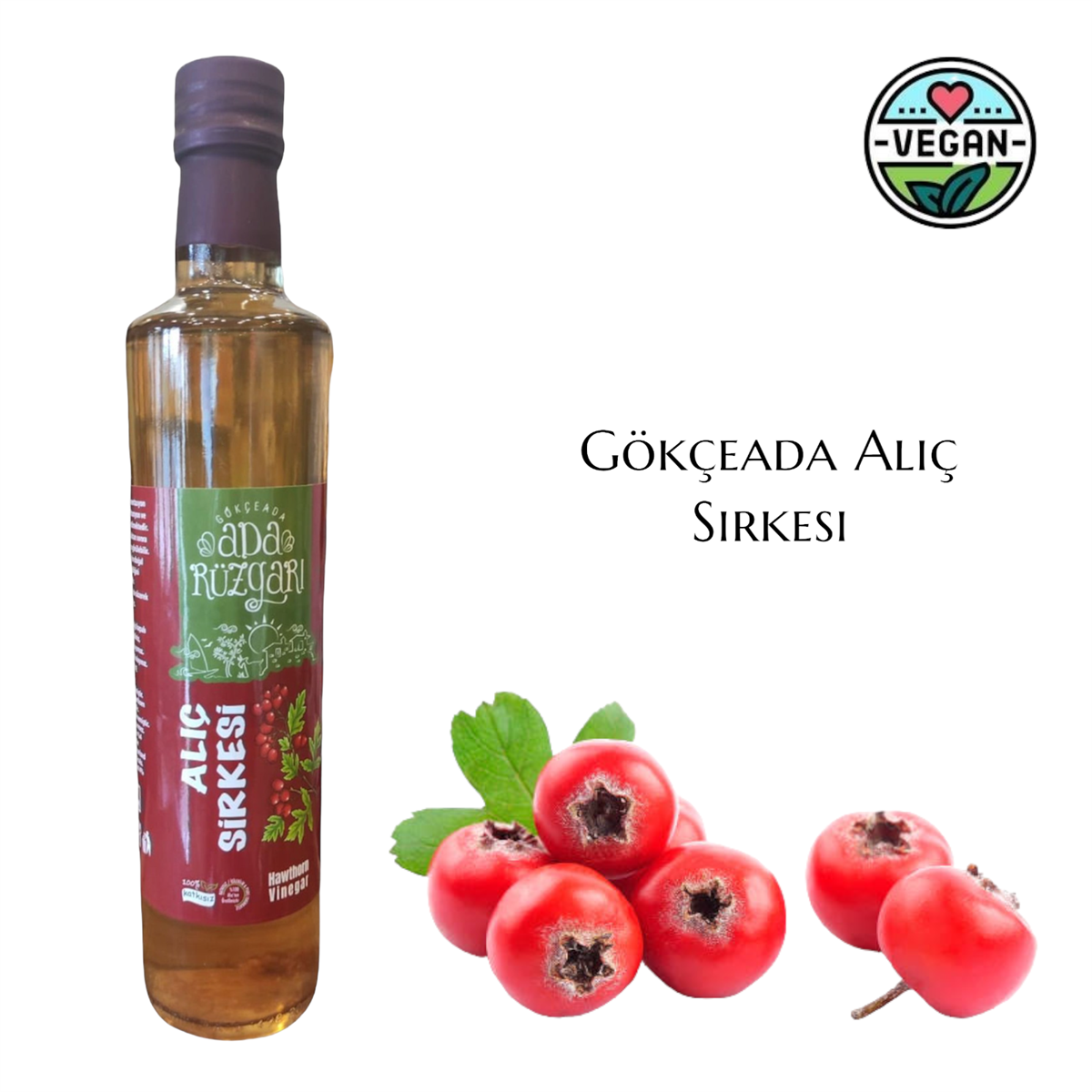 Gökçeada Alıç Sirkesi 500 ml.