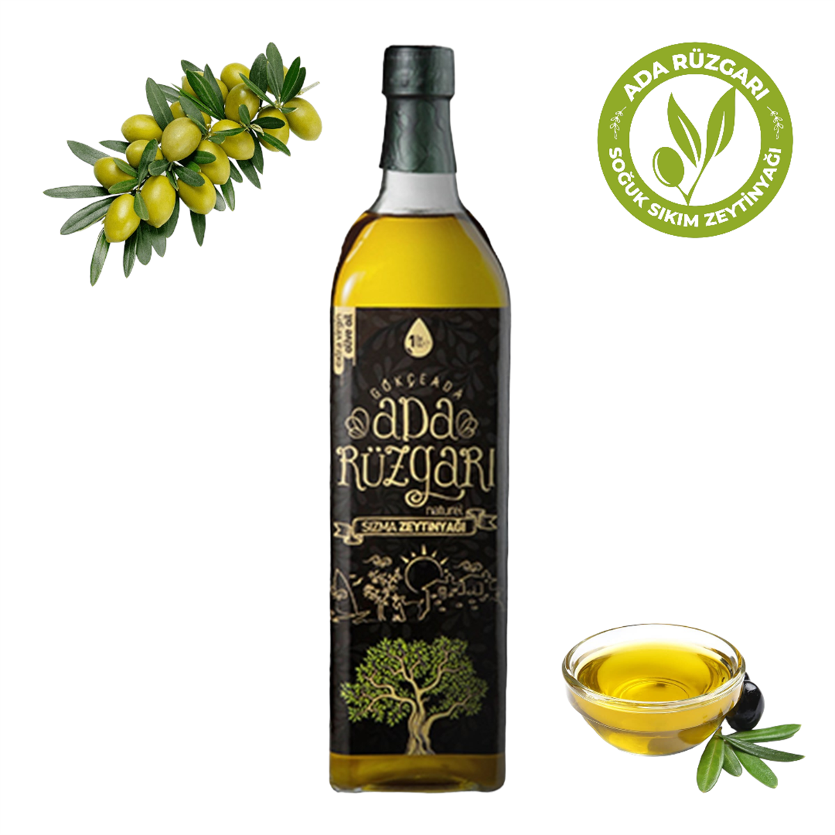 Gökçeada Naturel Sızma Zeytinyağı (Maraska) 1 Lt.
