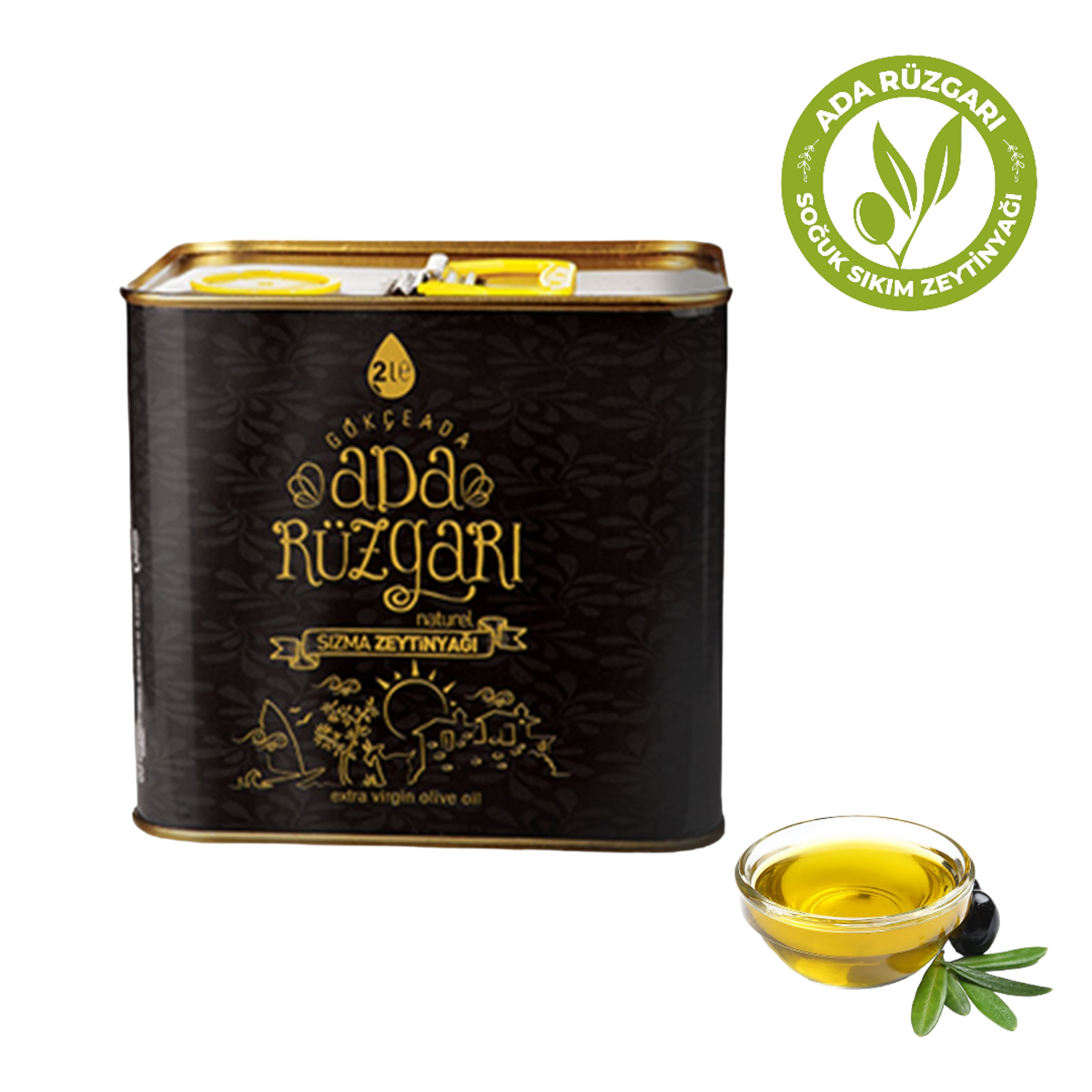 Gökçeada Naturel Sızma Zeytinyağı (Teneke) 2 Lt.
