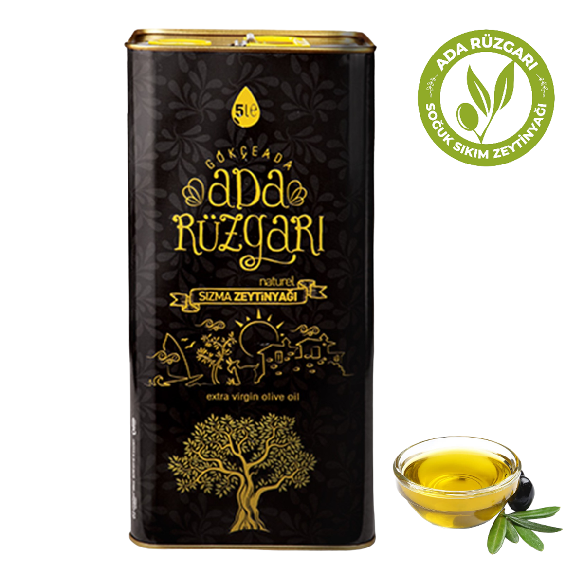 Gökçeada Naturel Sızma Zeytinyağı (Teneke) 5 Lt.