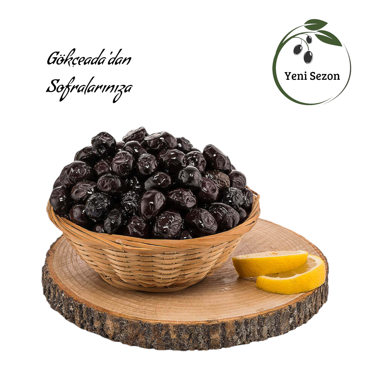 Gökçeada Duble Yağlı Sele Zeytin 1 kg. (260-290)