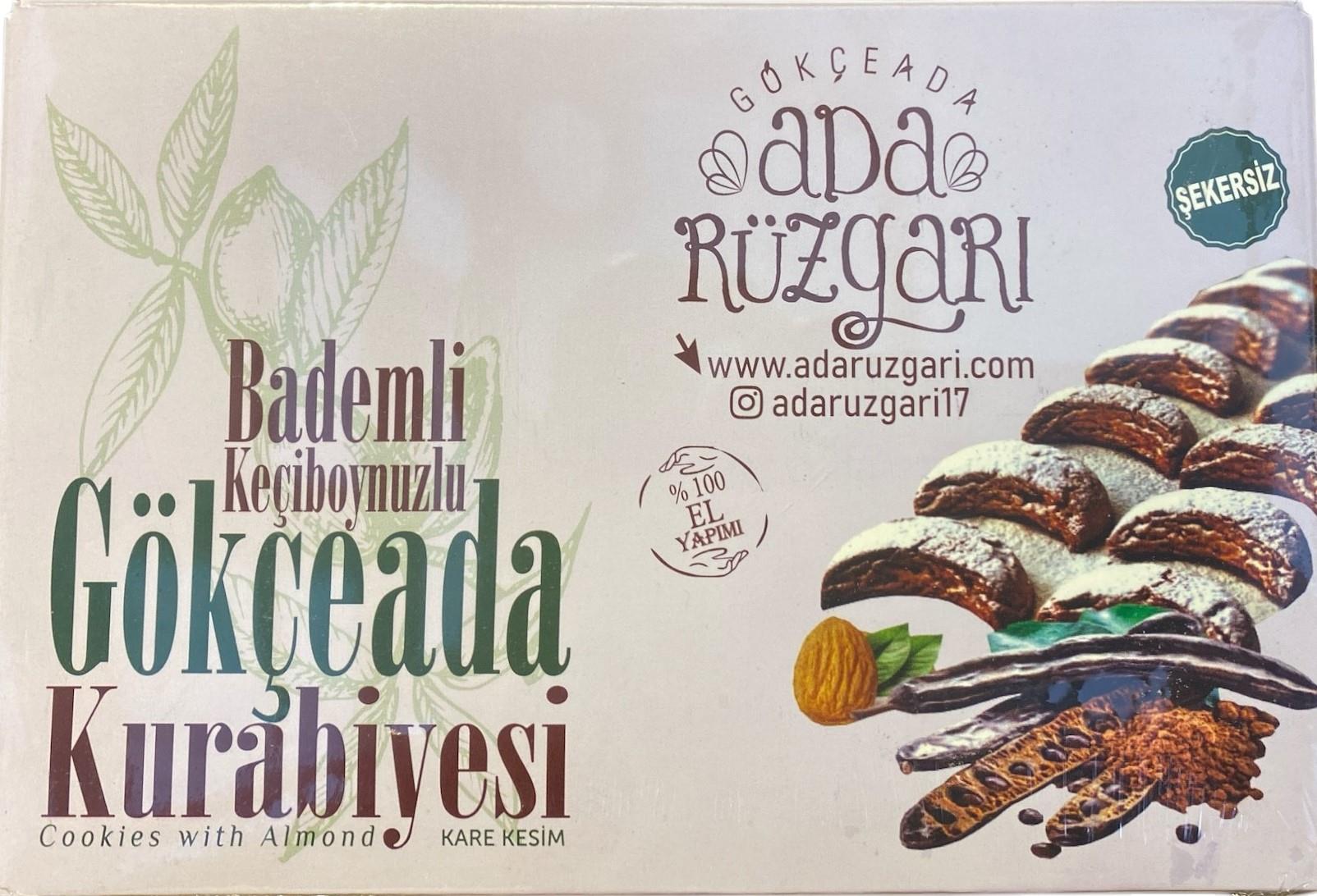 Keçiboynuzlu Bademli Şekersiz Kurabiye 250Gr. (Paket)