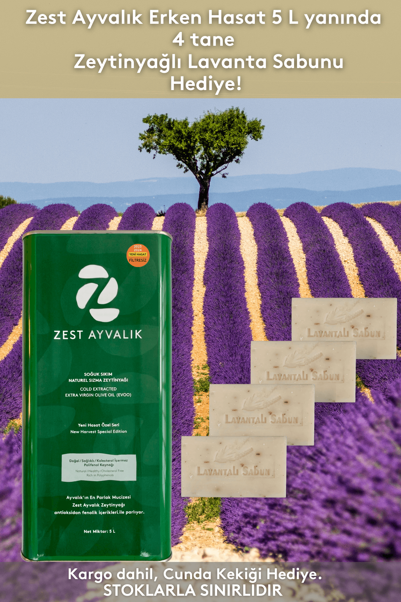 Sabun Hediyeli Zeytinyağı Paketi 5 L
