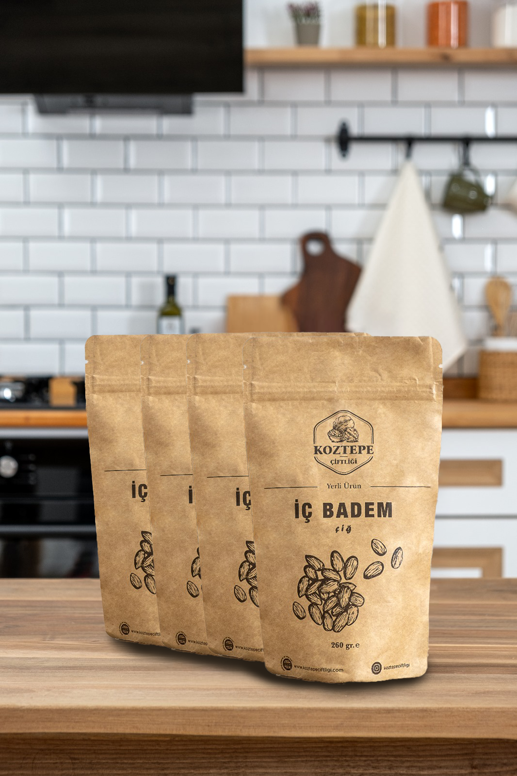 	Koztepe Çiftliği İç Badem 260 G × 4 Paket