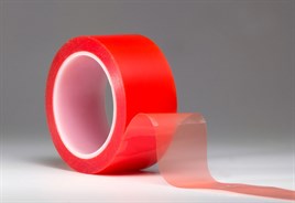 Kırmızı Çift taraflı Polyester Solvent Akrilik Bant 12mmx50mt