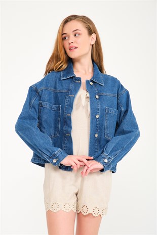 Mavi Oversize Cepli Kot Ceket