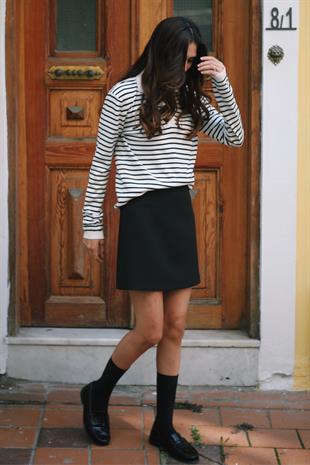 Pamuk Basic Mini Çan Siyah Etek