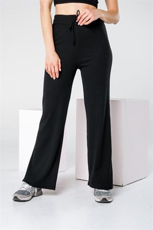 Siyah Fitilli Eşofman Bustiyer Takım