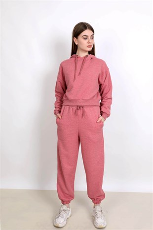 Spor Eşofman Takım - Koyu Pembe