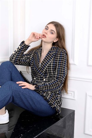 Tuvit Ceket - Siyah Lacivert 