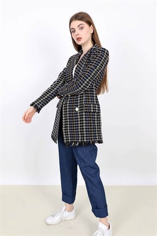 Tuvit Ceket - Siyah Lacivert 