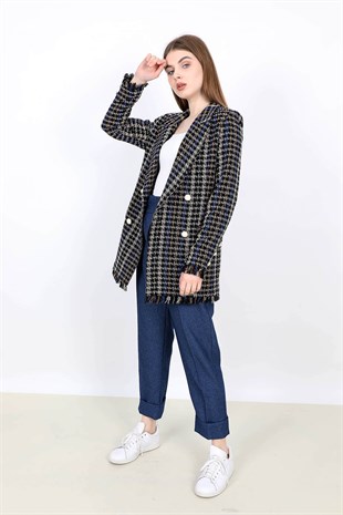 Tuvit Ceket - Siyah Lacivert 