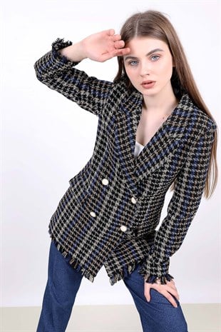 Tuvit Ceket - Siyah Lacivert 