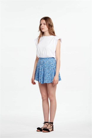 Vatkalı tshirt beyaz