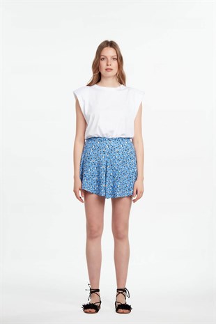 Vatkalı tshirt beyaz